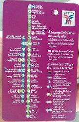 Mapa y ticket del BTS en Bangkok