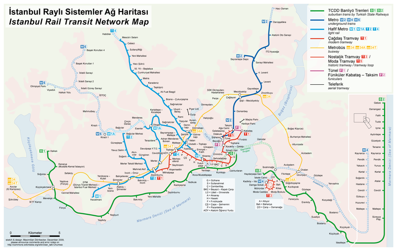 Mapa do metro de Istambul Alta resolução