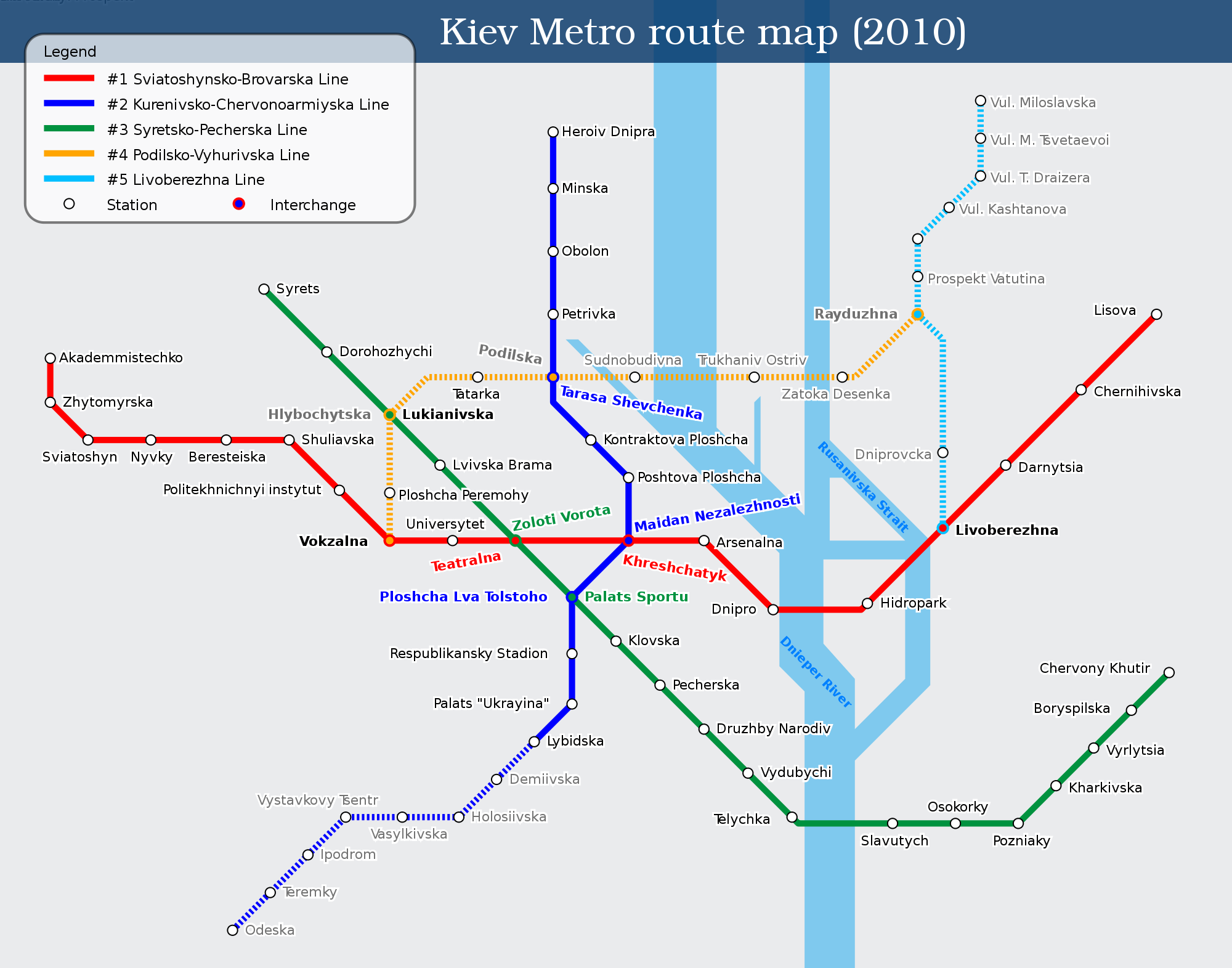 Kiev Metro map