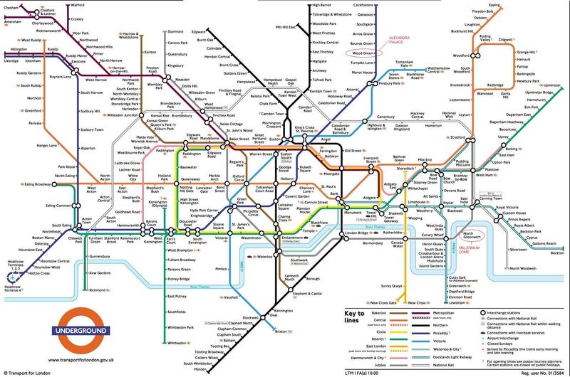 Mapa do metro de Londres Alta resolução