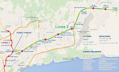 Panama Metro Mapa Linea 2