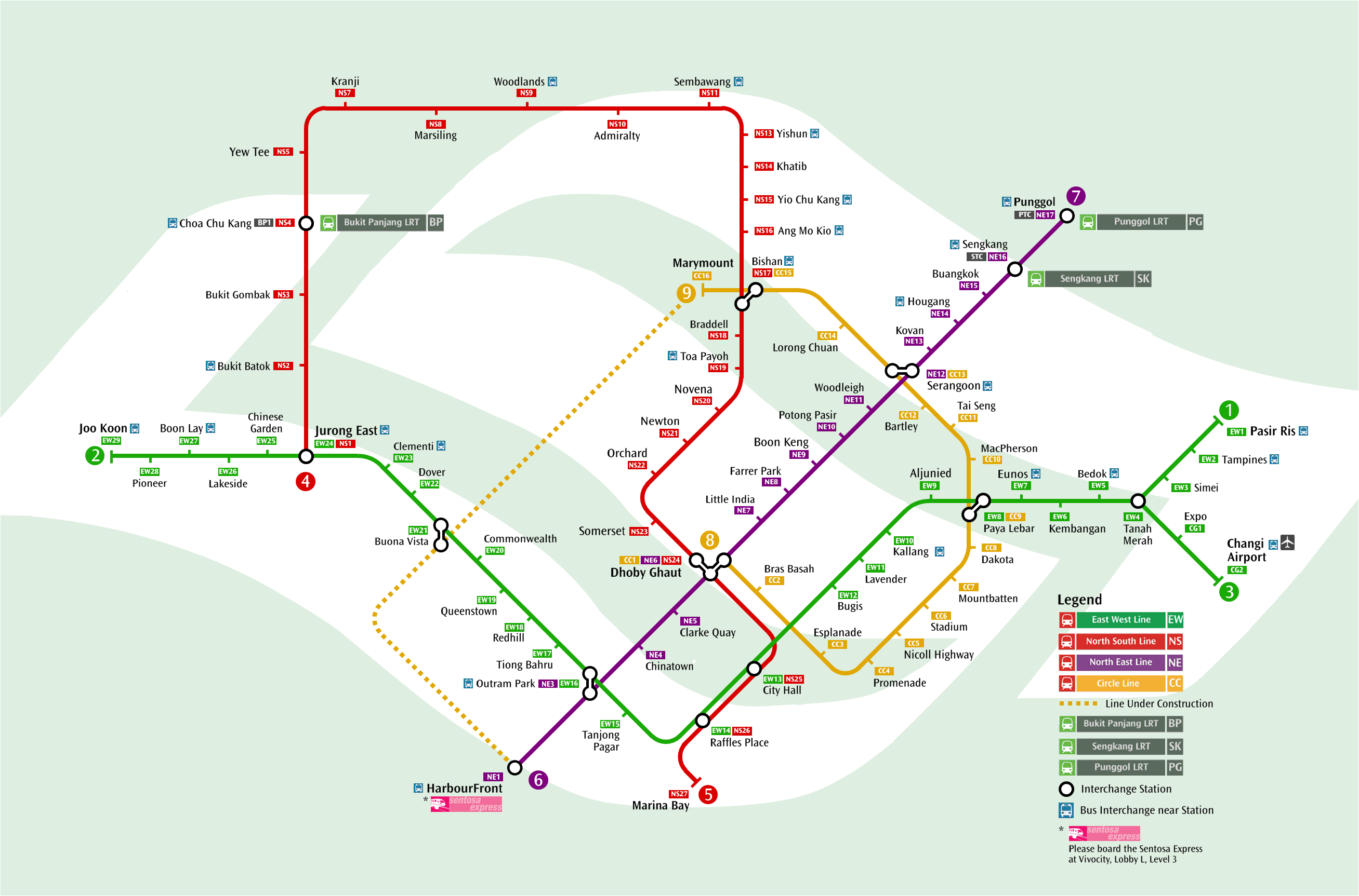 Singapore MRT map