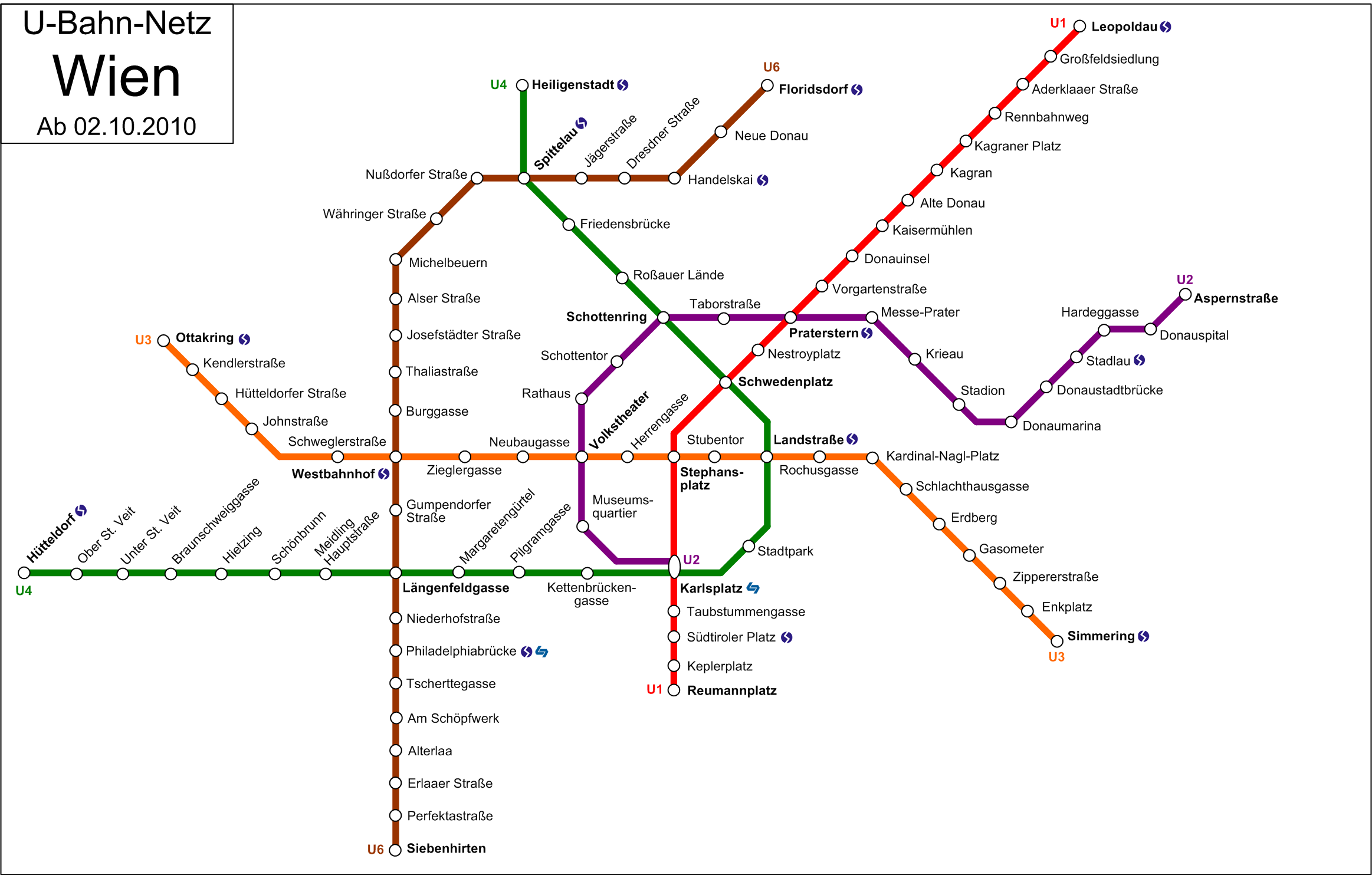 Vienna U-Bahn map