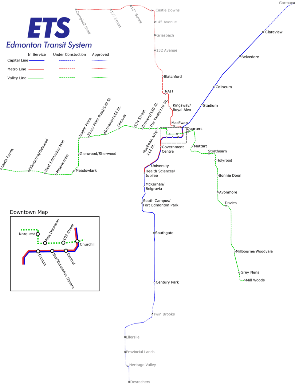 Future Edmonton LRT