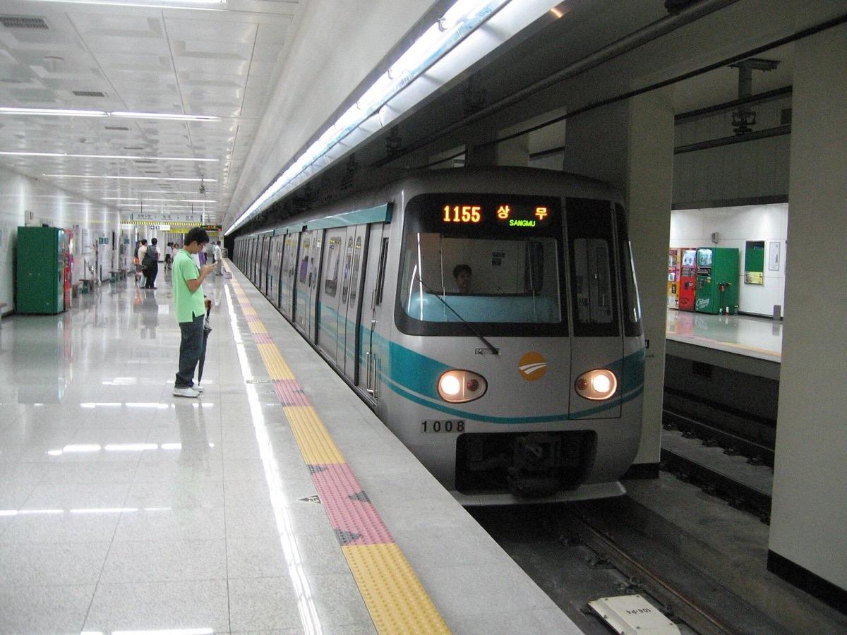 Gwangju U-Bahn Streckenkarte