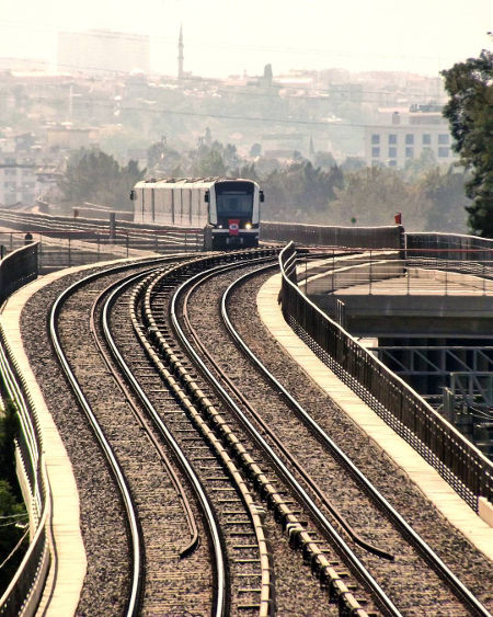 Izmir metro map Turkey