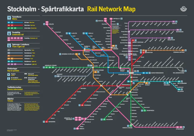 Mapa del metro de Estocolmo Gran resolucion