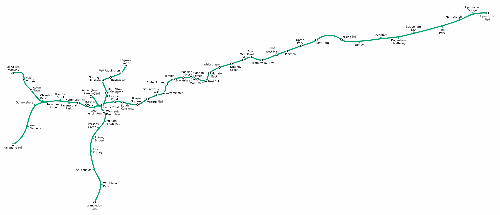 Mapa de District Line, metro de Londres