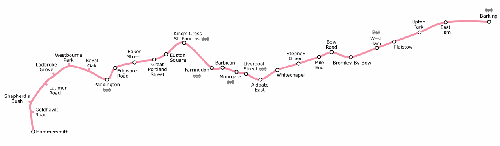 Map of Hammersmith Line, London Underground